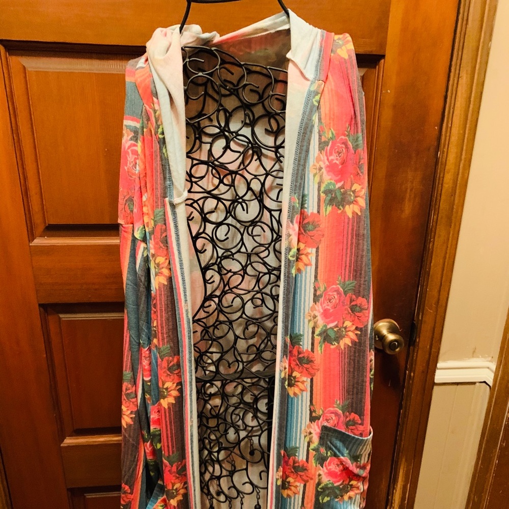 Crazy Train cardigan with hoodie and pockets !